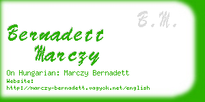 bernadett marczy business card